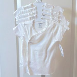 Carter’s Little Baby Kimono 5 Pack Shirts, 9Month, White
